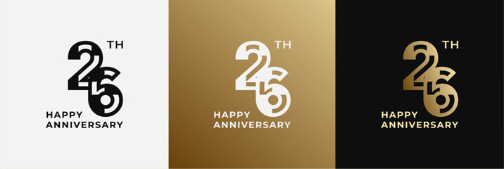 Logo 26th, 26 years anniversary, design template for celebration, birthday, greeting and invitation. Editable file