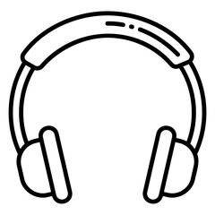Illustration of Headphone Line Icon