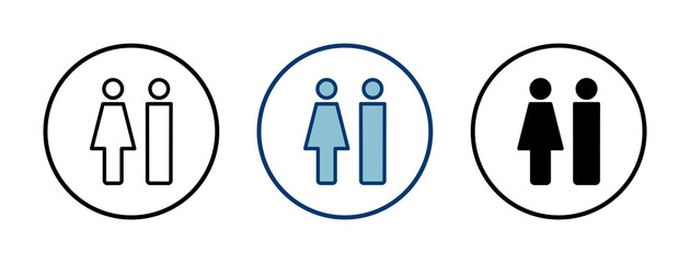 Man and woman icon vector isolated on white background. male and female symbol