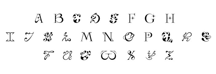 Streetwear Font Alphabet Vector for Urban Designs &ndash; Perfect for Apparel, Logos, and Street Fashion-Themed Projects