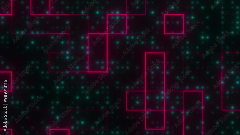 Poster digital lines and dots. computer generated 3d render