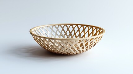 A natural, eco-friendly bamboo basket adds rustic charm to any home decor.