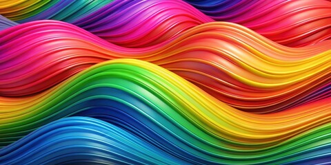 Obraz premium High-resolution abstract wave pattern in vibrant colors, waveform, abstract, background, design, colorful, digital