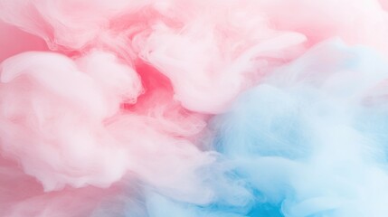 Fototapeta premium A captivating display of swirling pink and blue ink clouds creates a vibrant, dreamy atmosphere full of color and movement