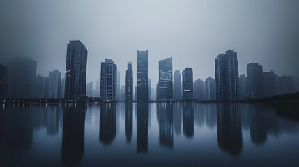 Naklejka premium city skyline