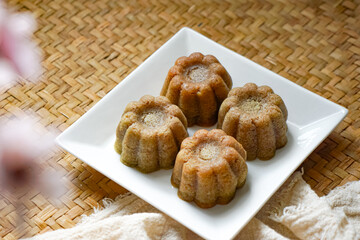 Mini steamed banana cake or locally known in Malaysia  as Apam Pisang Mini
