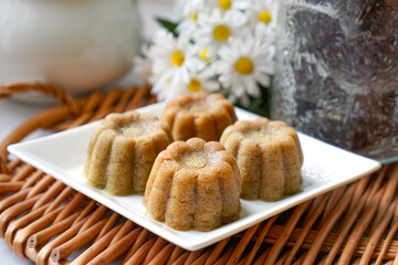 Mini steamed banana cake or locally known in Malaysia  as Apam Pisang Mini