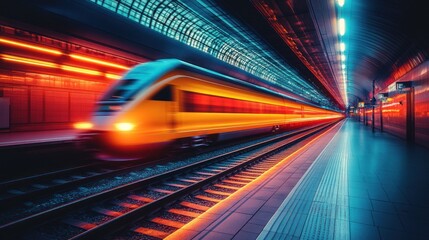 High-Speed Train Blurred Motion