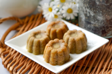 Mini steamed banana cake or locally known in Malaysia  as Apam Pisang Mini