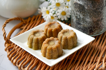 Mini steamed banana cake or locally known in Malaysia  as Apam Pisang Mini