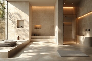 Minimalist Bathroom Design with Natural Light