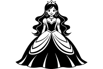 Princess vector art and illustration