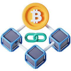 Blockchain 3D Icon