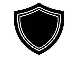  shiled shape  silhouette vector, Protect shield Icon illustration