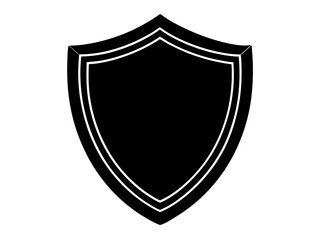  shiled shape  silhouette vector, Protect shield Icon illustration