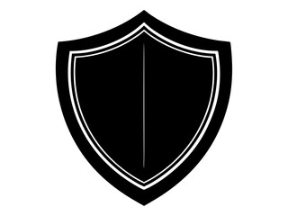  shiled shape  silhouette vector, Protect shield Icon illustration