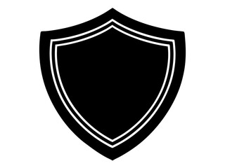  shiled shape  silhouette vector, Protect shield Icon illustration