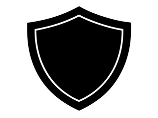  shiled shape  silhouette vector, Protect shield Icon illustration