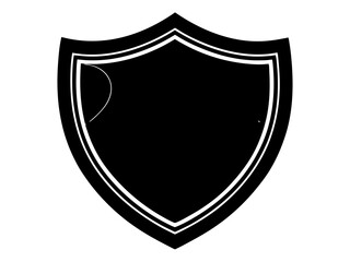  shiled shape  silhouette vector, Protect shield Icon illustration
