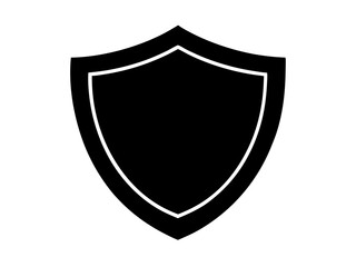  shiled shape  silhouette vector, Protect shield Icon illustration