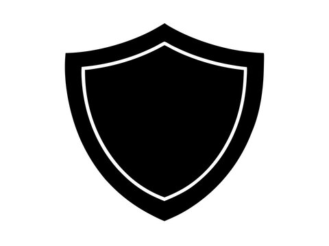  shiled shape  silhouette vector, Protect shield Icon illustration
