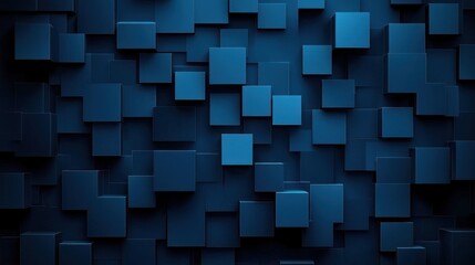 Modern dark blue squares design background