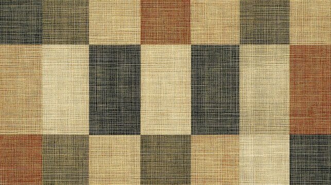 Woven fabric pattern, muted earth tones, high definition