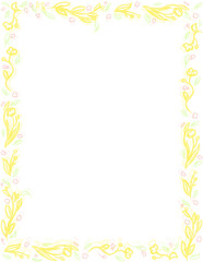 お花のフレーム、フローラルの枠