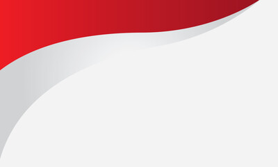 Naklejka premium Wave flag red white background