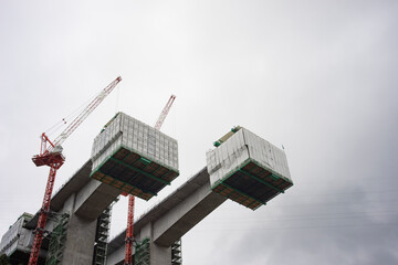 建設中の新東名高速道路