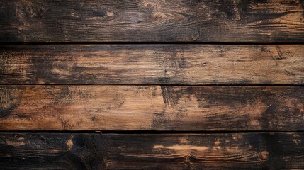 Fototapeta premium Aged brown wood surface with copy space image 