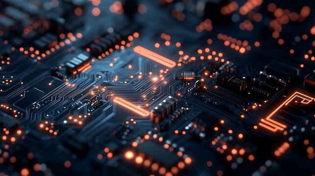 Close-up photo of an electronic circuit board component