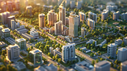 Obraz premium 3d city