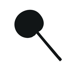 Vector hand drawn lollipop silhouette isolated on white background