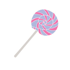 Vector hand drawn sketch doodle lollipop isolated on white background