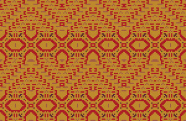 Motif Embroidery Ethnic Design Pattern Drawingfolk Embroidery, Aztec Geometric Ornament Print. Design for Carpet, Wallpaper, Clothing, Wrapping, Fabric