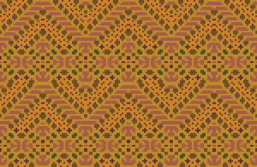 Navajo Islamic Geometric Patternfolk Embroidery, Aztec Geometric Ornament Print. Design for Carpet, Wallpaper, Clothing, Wrapping, Fabric