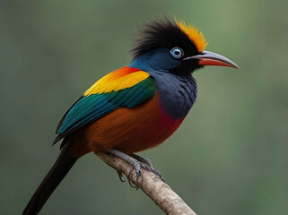 Obraz premium Wilson’s Bird-of-Paradise (Cicinnurus respublica) – A striking bird with vivid colors, found in Indonesia.