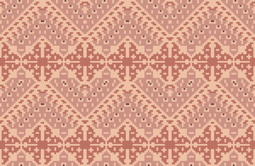 Classic Arabic Floral Patternfolk Embroidery, Aztec Geometric Ornament Print. Design for Carpet, Wallpaper, Clothing, Wrapping, Fabric