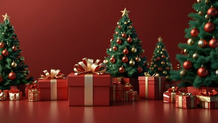 christmas tree with presents