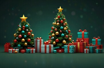 christmas tree with presents