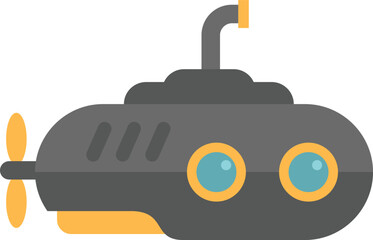 This colorful submarine is diving deep into the ocean, exploring the unknown