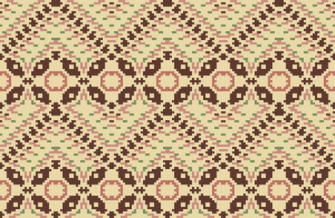 Motifs Abstract Geometric Patternfolk Embroidery, Aztec Geometric Ornament Print. Design for Carpet, Wallpaper, Clothing, Wrapping, Fabric
