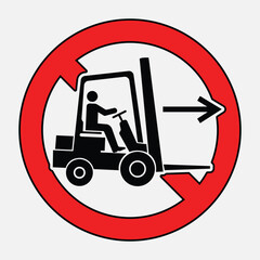 No Forklift Access Sign for Safety Compliance