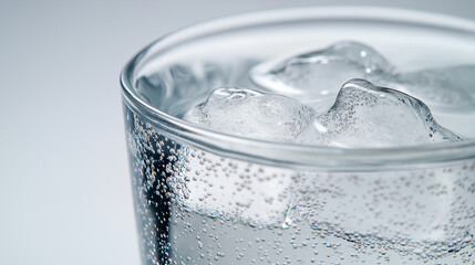 glass of water with ice