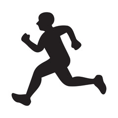 No Running, Warning Running On White Background