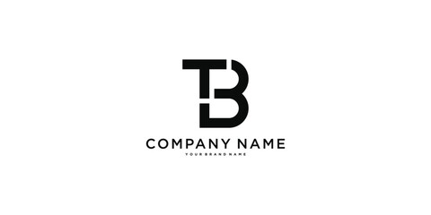 BT or TB letter logo design. Creative T B letter icon. Premium Vector