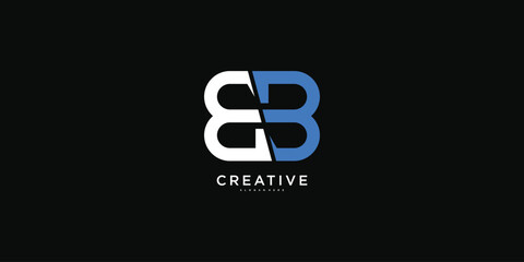 Obraz premium EB letter logo design. Creative E B letter icon. Premium Vector