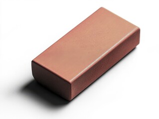 Pink Eraser Isolated on White Background