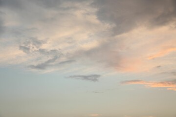Picturesque view of blue sky with fluffy clouds